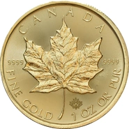 Maple Leaf Canadiense de 1 oz de Oro 2018