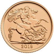 Moneda Medio Soberano de Oro 2019