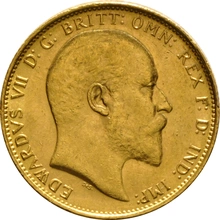 Moneda Soberano de Oro 1908 Eduardo VII (M)