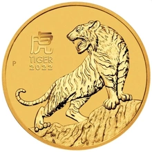 Moneda Perth Mint Calendario Lunar de Oro de 1 oz 2022 Año del Tigre
