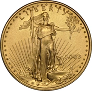 Moneda American Eagle de Oro de 1/4 oz 2003
