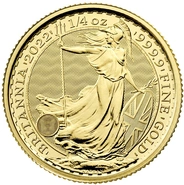 Moneda Britannia de Oro de 1/4 oz 2022