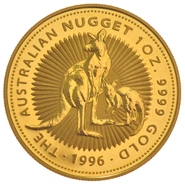 Moneda Nugget Australiano do Oro de 1 oz 1996