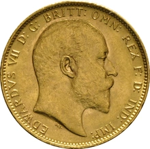Moneda Soberano de Oro 1906 Eduardo VII (M)