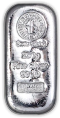 Lingote de Plata de 250 g Argor-Heraeus