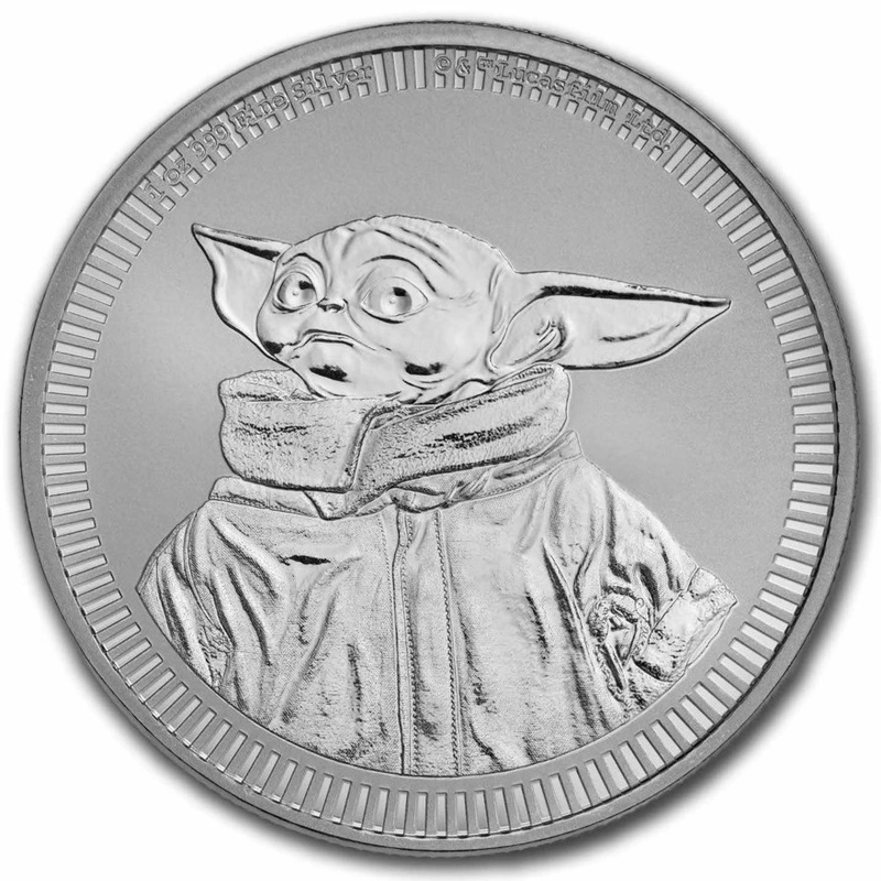 Moneda Plata 1 oz Grogu "Baby Yoda" Guerra de las Galaxias 2023