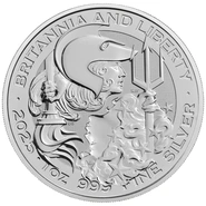 Moneda Britannia & Liberty de Plata de 1 oz 2025